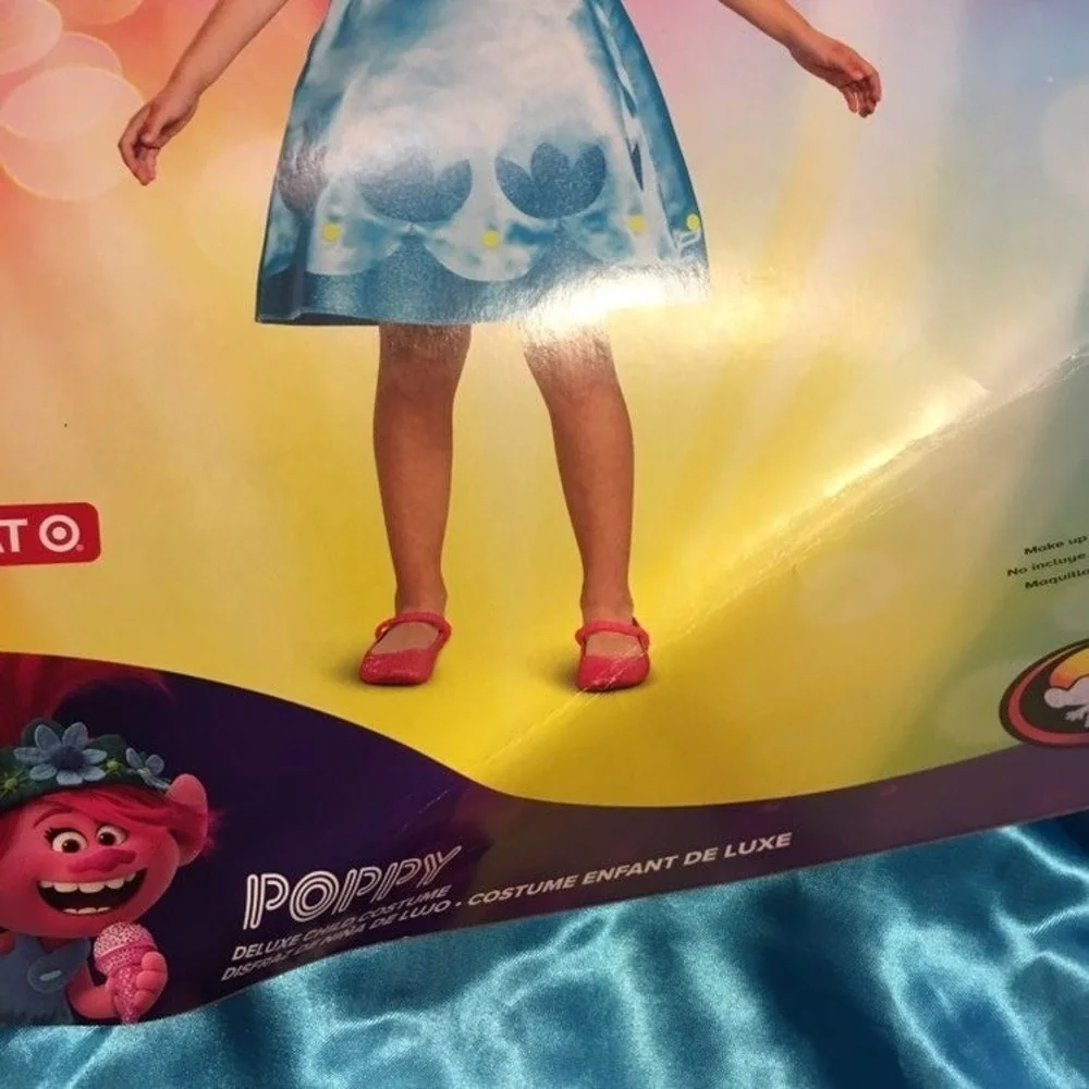 Disguise Trolls World Tour Poppy Costume Kids Size Small 6-7 New Deluxe Outfit